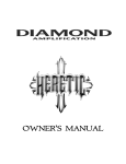 Diamond Amplification Heretic Owner`s manual