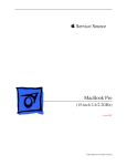 Apple MacBook Pro (15-inch 2.4/2.2GHz) Service manual