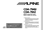Alpine CDA-7940 Owner`s manual
