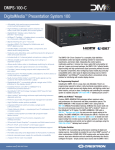 Crestron DMPS-100 Specifications