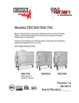 Cookshack FEC750 Operator`s manual