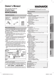 Magnavox MWD200G Owner`s manual