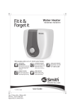 A.O. Smith Fit it & Forget it HSE-SBS-006 User guide