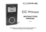 C. Crane CC Witness Instruction manual