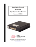 Audio international AI-DEQ-01 Installation manual