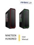 Antec Nineteen Hundred User manual