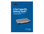 Belkin F5D52314 - Cable/DSL Gateway Router User manual