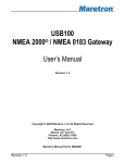 Maretron USB100 User`s manual