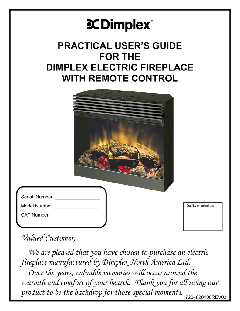 Dimplex Sf2603 User S Guide