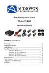 Audiovox Rear Observation System Package RVMPKG1 Installation manual