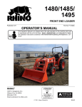 Servis-Rhino 1495 Operator`s manual