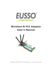 Eusso Wireless-N PCI Adapter User`s manual