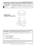 Mr. Heater MH80CVNG Operating instructions