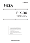 Roland Picza PIX-4 User`s manual