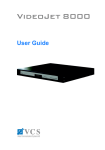 VCS VideoJet 8000 User guide