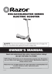 Razor E90 Series Owner`s manual