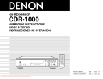 Denon CDR-1000 Operating instructions