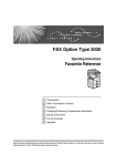 Ricoh FAX Option Type 3030 Operating instructions