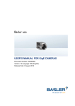 Basler GigE VISION CAMERAS User`s manual
