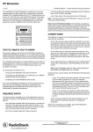 Radio Shack Video RF Modulator Owner`s manual