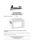 Avanti T-160C Instruction manual