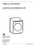 Electrolux Tumble action washer Use & care guide