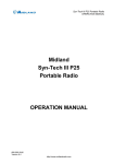 Midland Syn-Tech III P25 Operating instructions