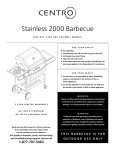 Centro Barbecue 2000 Safe use, care and assembly manua Troubleshooting guide