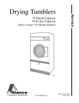 Alliance Laundry Systems ATB75CSH Service manual