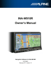 Alpine Navigation Radio Owner`s manual