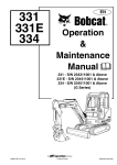 Bobcat 331E - S/N 234411001 Operating instructions