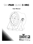 Chauvet SlimPAR QUAD 3 IRC User manual