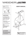 Weider Easy Compact 90 User`s manual