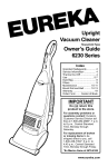 Eureka 6230 Series Owner`s manual