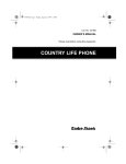 Radio Shack COUNTRY LIFE 43-860 Owner`s manual