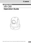 Canon Vb-C60 - Ptz Network Camera User`s manual