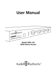 Audio Authority HMX-144 User manual