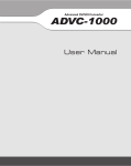 Canopus ADVC-1000 User manual