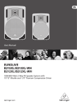 Behringer EUROLIVE B215XL-WH User manual
