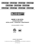 Blodgett Mark V XCEL Specifications