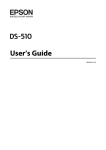Epson DS-510 User`s guide