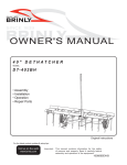 Brinly-Hardy AS-40 BH Owner`s manual