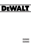 DeWalt D25002 Technical data