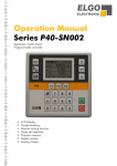 ELGO Electronic P40-SN002 Series Technical data