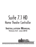 Master audio HD 800 Installation manual