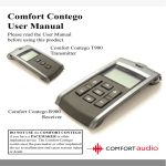 Comfort audio Contego R900 User manual