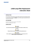 LX650 Lamp and Filter Replacement Instructions