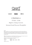 Cary Audio Design CINEMA 6 Specifications