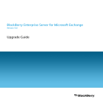 Blackberry PROFESSIONAL SOFTWARE FOR MICROSOFT EXCHANGE - - MIGRATION GUIDE Installation guide