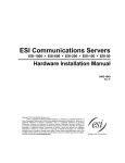 ESI 60-Key Expansion Console Installation manual